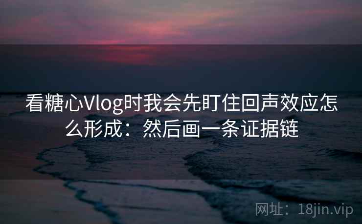 看糖心Vlog时我会先盯住回声效应怎么形成：然后画一条证据链
